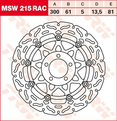 Bremsscheibe schwimmend MSW215RAC