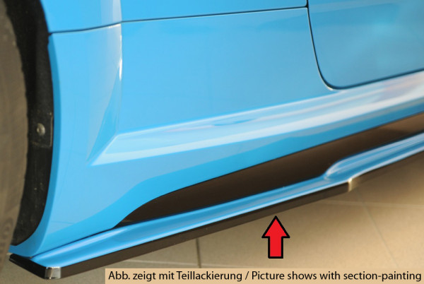Rieger Seitenschweller rechts ansatz (ca. 19mm) matt schwarz für Audi TT (8J-FV/8S) Roadster 09.18-