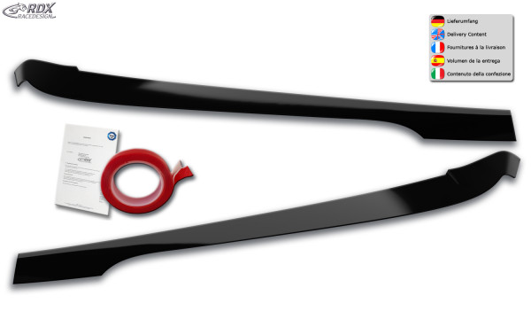 RDX Scheinwerferblenden passend für BMW 3er G20 G21 böser Blick schwarz glänzend