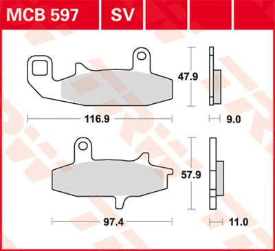 Scheibenbremsbeläge MCB597