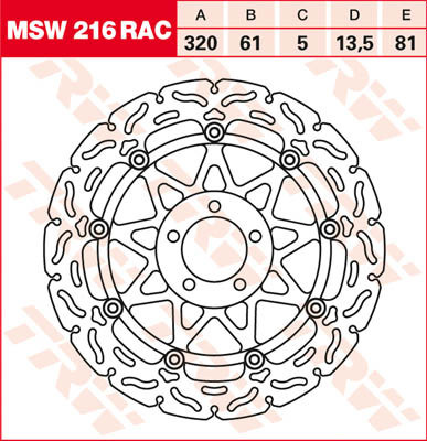 Bremsscheibe schwimmend MSW216RAC
