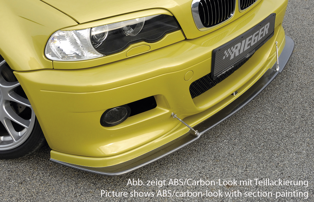 Rieger Spoilerlippe matt schwarz für BMW 3er E46 M3 Coupé ...