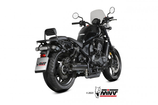 MIVV HR-1 Endschalldämpfer Edelstahl Schwarz passend für Honda CMX 1100 Rebel 22–24