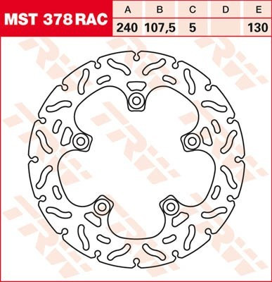 Bremsscheibe starr MST378RAC