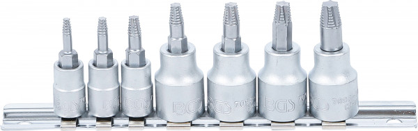 Schraubenausdreher-Bit-Einsatz-Satz | Antrieb Innenvierkant 6,3 mm (1/4") / 10 mm (3/8") | für defek