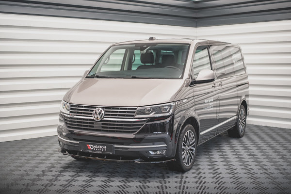 Front Ansatz V.2 Für Volkswagen T6 Facelift Schwarz Hochglanz