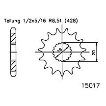 ESJOT Kettenritzel, 14 Zähne