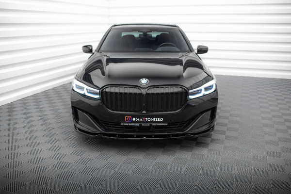 Front Ansatz V.1 Für BMW 7 G11 / G12 Facelift Schwarz Hochglanz