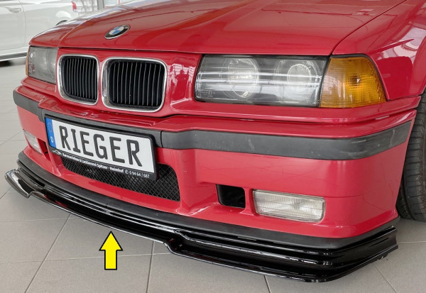 Rieger Spoilerlippe GT-Look (GBL-49018) glanz schwarz für BMW 3er E36 Cabrio