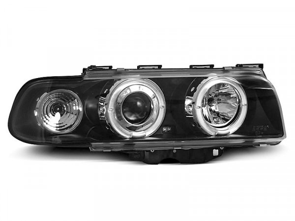 Scheinwerfer Angel Eyes schwarz passend für BMW E38 06.94-08.98