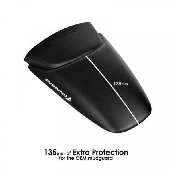 Pyramid Hinterradabdeckung Verlängerung Schwarz Matt passend für Triumph Trident 660