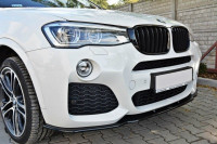 Front Ansatz Für BMW X4 M Paket Schwarz Hochglanz