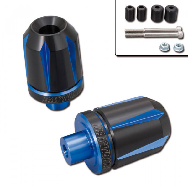 Daytona Lenkergewichte Scratch blau eloxiert passend für 7/8" + 1" Lenker