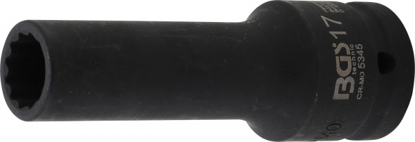 Kraft-Steckschlüssel-Einsatz Zwölfkant, tief | Antrieb Innenvierkant 20 mm (3/4") | SW 17 mm