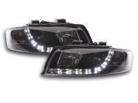 Scheinwerfer Set Daylight LED TFL-Optik passend für Audi A4 8E B6 schwarz Scheinwerfer Set Daylight LED TFL-Optik passend für Audi A4 8E B6 schwarz