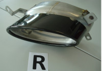 Endrohrblende rechts schwarz 185x120mm oval passend für Audi A5 S5 (B8/B81) Cabrio 10.11–06.16 Endrohrblende rechts schwarz 185x120mm oval passend für Audi A5 S5 (B8/B81) Cabrio 10.11–06.16