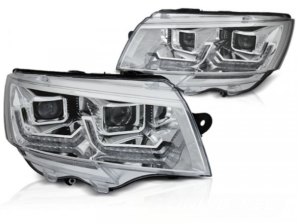 Scheinwerfer Tube Light chrom Tagfahrlicht dynamische Blinker passend für VW T6.1 20-