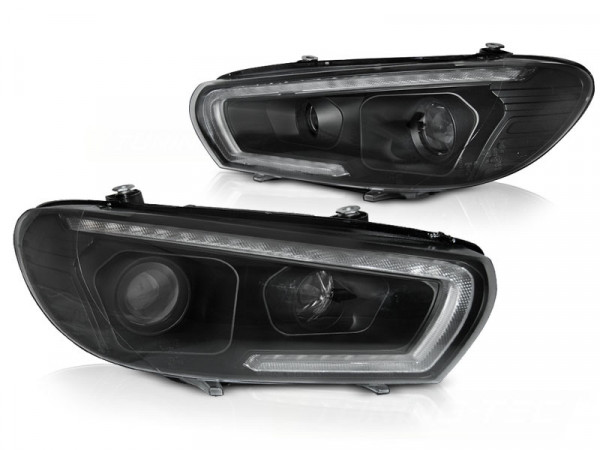 Scheinwerfer Tube dynamische Blinker LED schwarz passend für VW Scirocco 14-17