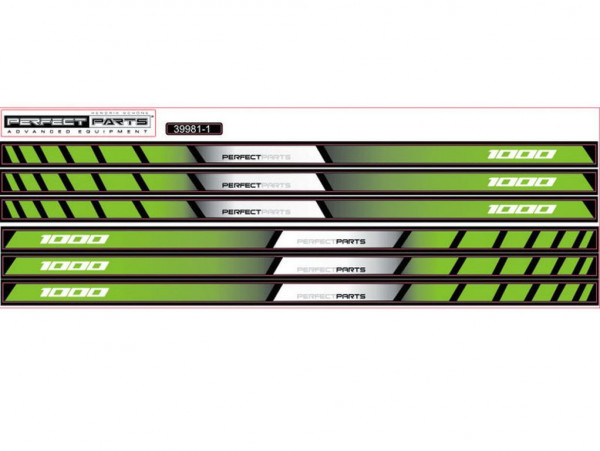 Felgenbettaufkleber NEW GP RACE für 1000 ccm grün-weiß-schwarz