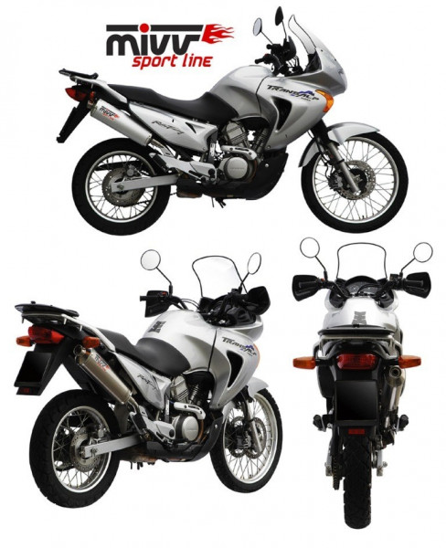 MIVV Oval Edelstahl Endschalldämpfer passend für Honda XLV 650 Transalp 00-04