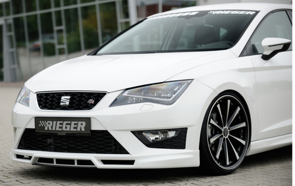 Rieger Spoilerlippe matt schwarz für Seat Leon FR (5F) 3-tür. (SC) 01.13-12.16 (bis Facelift)