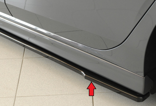 Rieger Seitenschweller links ansatz glanz schwarz für VW Leon Cupra (5F) 5-tür. 01.17- (ab Facelift)