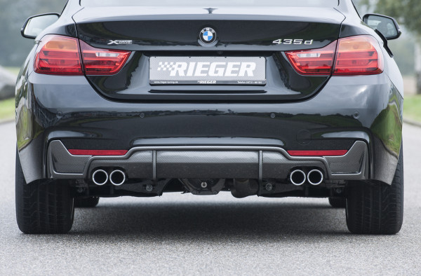 Rieger Heckeinsatz carbon look für BMW 4er F33 (3C) Cabrio 03.13-06.15 (bis Facelift)