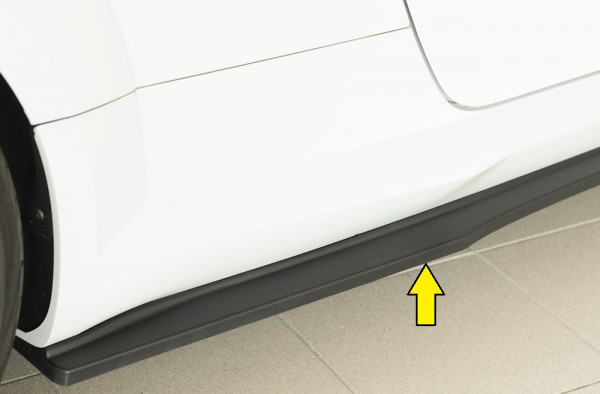 Rieger Seitenschweller rechts ansatz (ca. 19mm) matt schwarz für Audi TT (8J-FV/8S) Roadster 09.18-