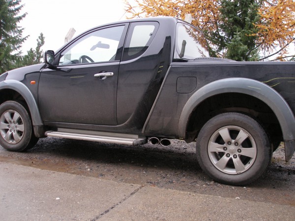 FOX Endschalldämpfer Sidepipe passend für Mitsubishi L200 KAOT Clubcap 2-trg. - 2x115x85 Typ 38