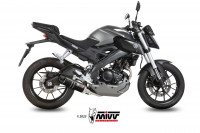 MIVV GP-C Edelstahl Schwarz mit Carbonendkappe passend für Yamaha MT-125 2015-2019 MIVV GP-C Edelstahl Schwarz mit Carbonendkappe passend für Yamaha MT-125 2015-2019