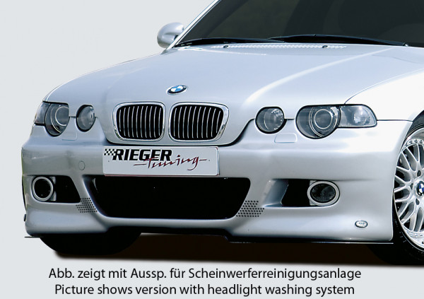 Rieger Spoilerstoßstange matt schwarz für BMW 3er E46 Compact 02.02- (ab Facelift)