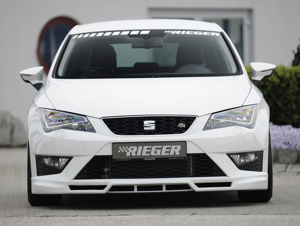 Rieger Spoilerlippe für Seat Leon FR (5F) 5-tür. (ST/Kombi) 01.13-12.16 (bis  Facelift), Frontansätze, Aerodynamik, Auto Tuning