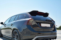 Spoiler CAP Für Volvo V60 Polestar Facelift Schwarz Hochglanz