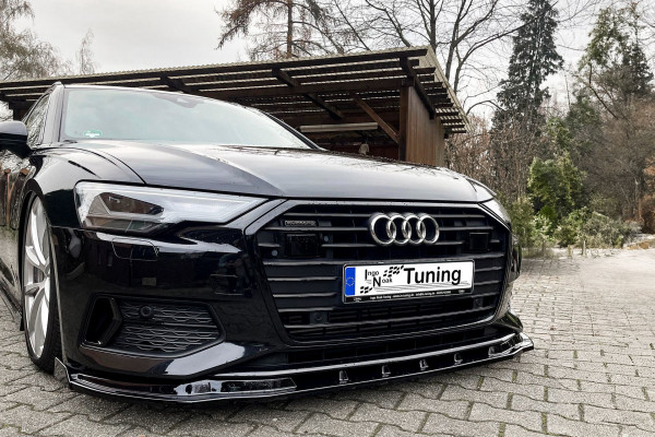 Cup Frontspoilerlippe mit Wings passend für Audi A6 4K C8 ab Bj. 2018–2023