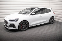Seitenschweller Ansatz Für V.3 Für Ford Focus ST / ST-Line Mk4 Schwarz Hochglanz