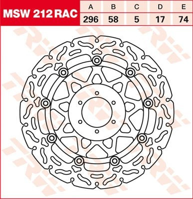 Bremsscheibe schwimmend MSW212RAC
