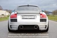 Rieger Heckschürze carbon look für Audi TT (8N) Coupé 98-03 Ausführung: Schwarz matt