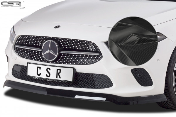 Cup-Spoilerlippe mit ABE für Mercedes Benz A-Klasse W177 CSL312-C Carbon Look Hochglanz