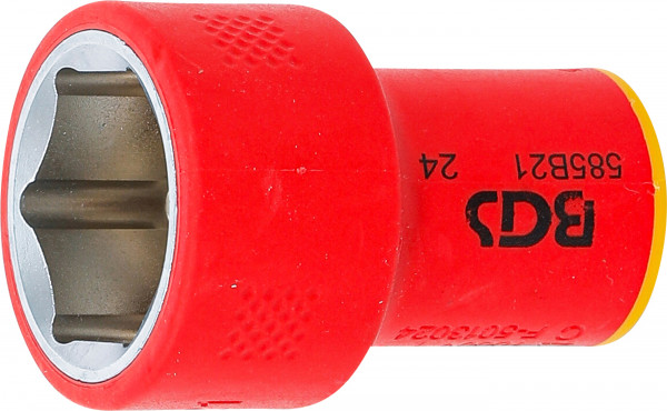 VDE-Steckschlüssel-Einsatz Sechskant SW 21 mm, 10 mm (3/8") Innenvierkant