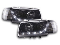 Scheinwerfer Set Daylight LED TFL-Optik VW Polo Typ 6N 94-99 schwarz