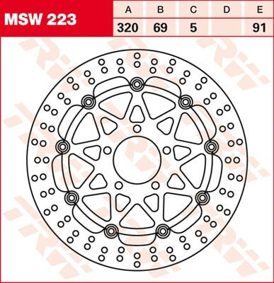 Bremsscheibe schwimmend MSW223