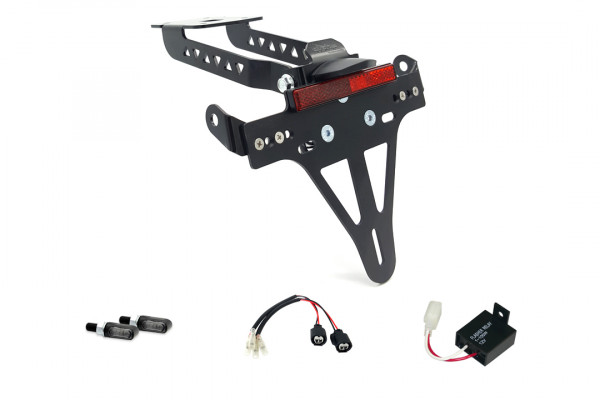 Kennzeichenhalter-Blinker-Kit MLED passend für Kawasaki Z650 und Ninja 650 Typ ER650K / EX650M ab 20