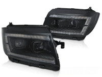 Scheinwerfer Tube Light schwarz DRL dynamische Blinker passend für VW Crafter II ab 2017 Scheinwerfer Tube Light schwarz DRL dynamische Blinker passend für VW Crafter II ab 2017