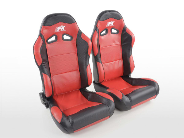 FK Sportsitze Auto Halbschalensitze Set Spacelook Carbon in Motorsport-Optik