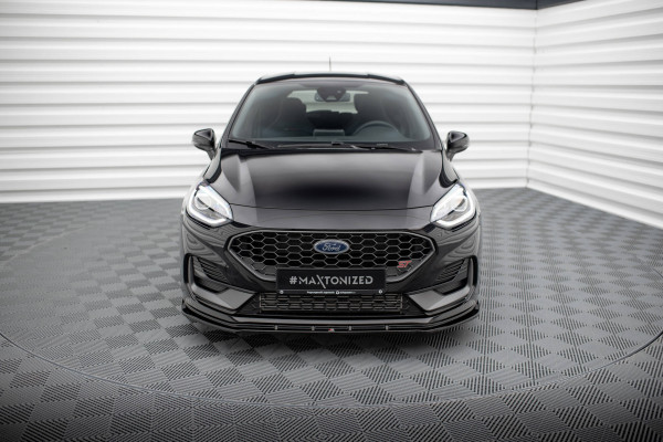 Front Ansatz V.2 Für Ford Fiesta ST / ST-line Mk8 Facelift Schwarz Hochglanz