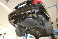 FOX Endschalldämpfer passend für Mercedes CLK Typ 209 Cabrio & Coupé Ø70mm - 2x115x85 Typ 32 rechts/ FOX Endschalldämpfer passend für Mercedes CLK Typ 209 Cabrio & Coupé Ø70mm - 2x115x85 Typ 32 rechts/