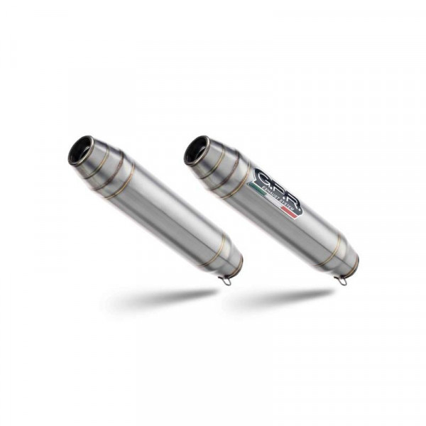 GPR Deeptone Inox Dual Slip-on Auspuff passend für Aprilia Dorsoduro 900 (2017–2020)