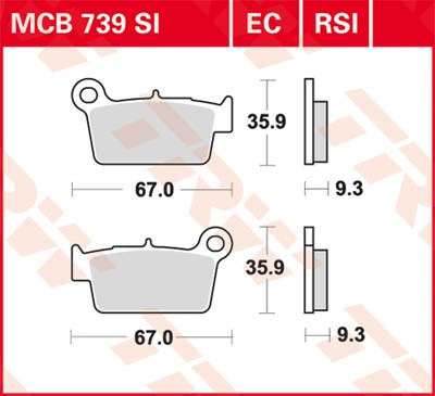 Scheibenbremsbeläge MCB739RSI