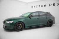 Seitenschweller Ansatz Für Audi S6 / A6 S-Line C7 Schwarz Hochglanz