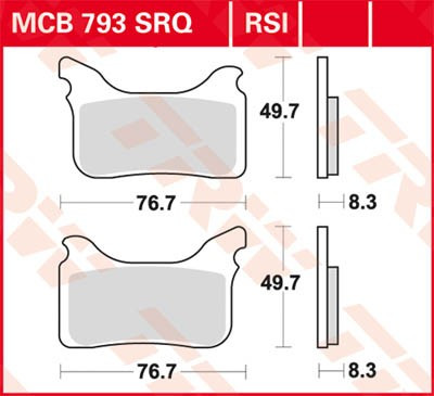 Scheibenbremsbeläge MCB793SRQ